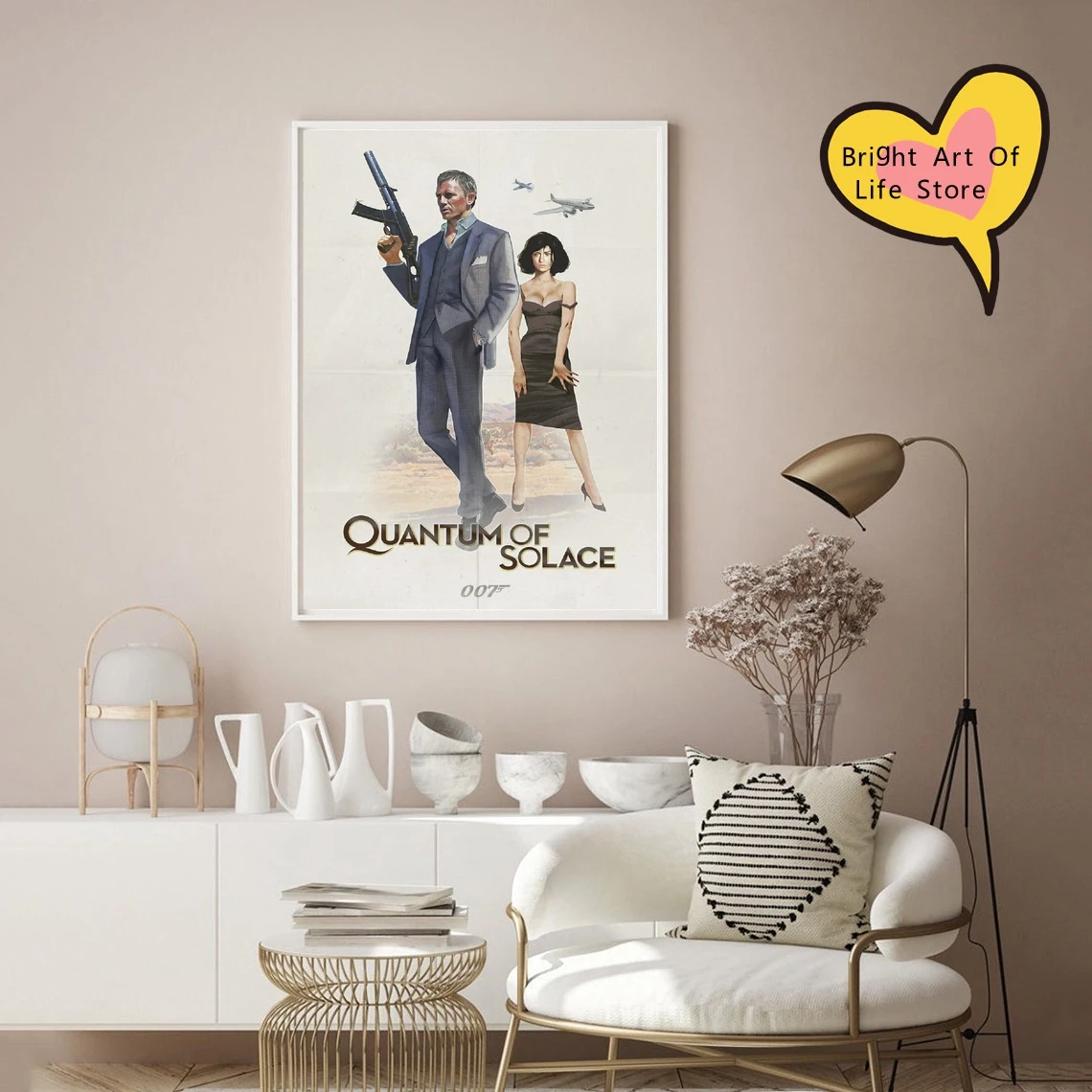 Quantum of Solace (2008) Movie Poster Cover Photo Print Canvas Wall Art Home Decor (Unframed)