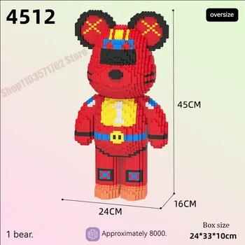 2024 Net red MOC tide play love fierce bear building block model toy brick decoration asking wedding gifts Christmas gifts