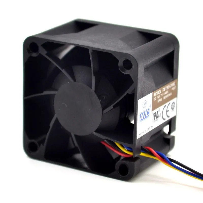 40MM Powerful Cooling Fan For AVC 4028 12V 1A DBTB0428B2G High Speed Server Fans 40*40*28mm Dual Ball Bearing 4-wire 4Pin PWM