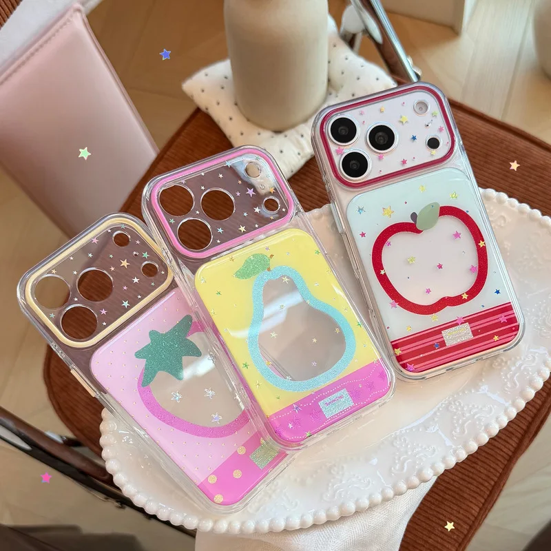 Luxury Colorful Gold Foil Clear Soft TPU Protective Case Drip Glue Craft Shockproof Anti-drop Portable Phone Cover for iPhone 17