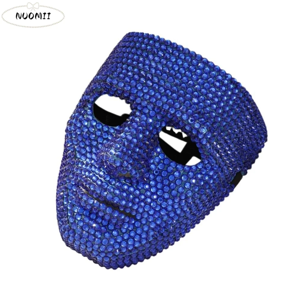 

Simple Venetian Masquerade Party Mask Elastic Bands Luxury Rhinestone Mask Vintage Elegant Full Face Mask Masquerade Jewelry