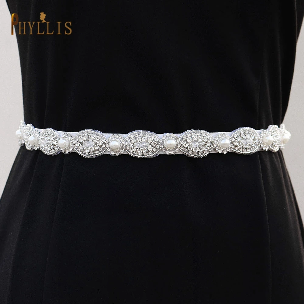 S11 Rhinestone Wedding Sash Crystal Belt for Bride Women\'s Formal Dresses Belt Sparkly Belts Party Belt Bridesmaid Ribbon Belt