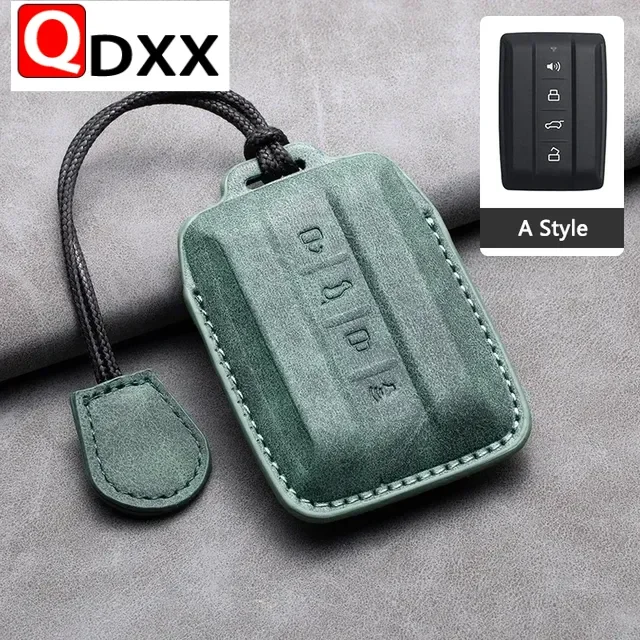 

For 2021 Tank 300 Tank 500 Keyless Protective Shell Ring Keychain Car Accessories Protector Suede Leather Car Key Case Cover Fob