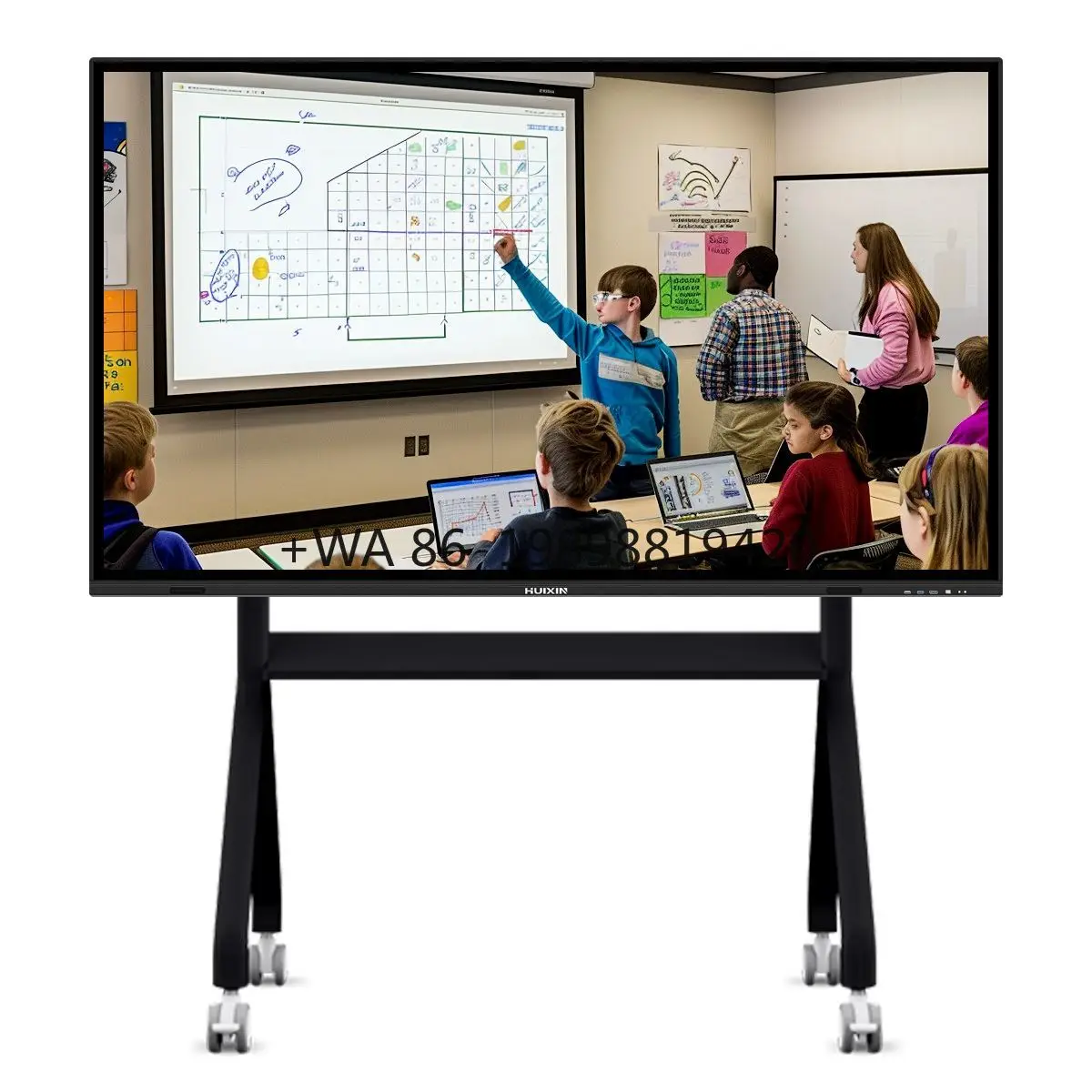 Pizarra electrónica interactiva de TV inteligente con pantalla táctil retroiluminada LED Ultra HD de 55 pulgadas