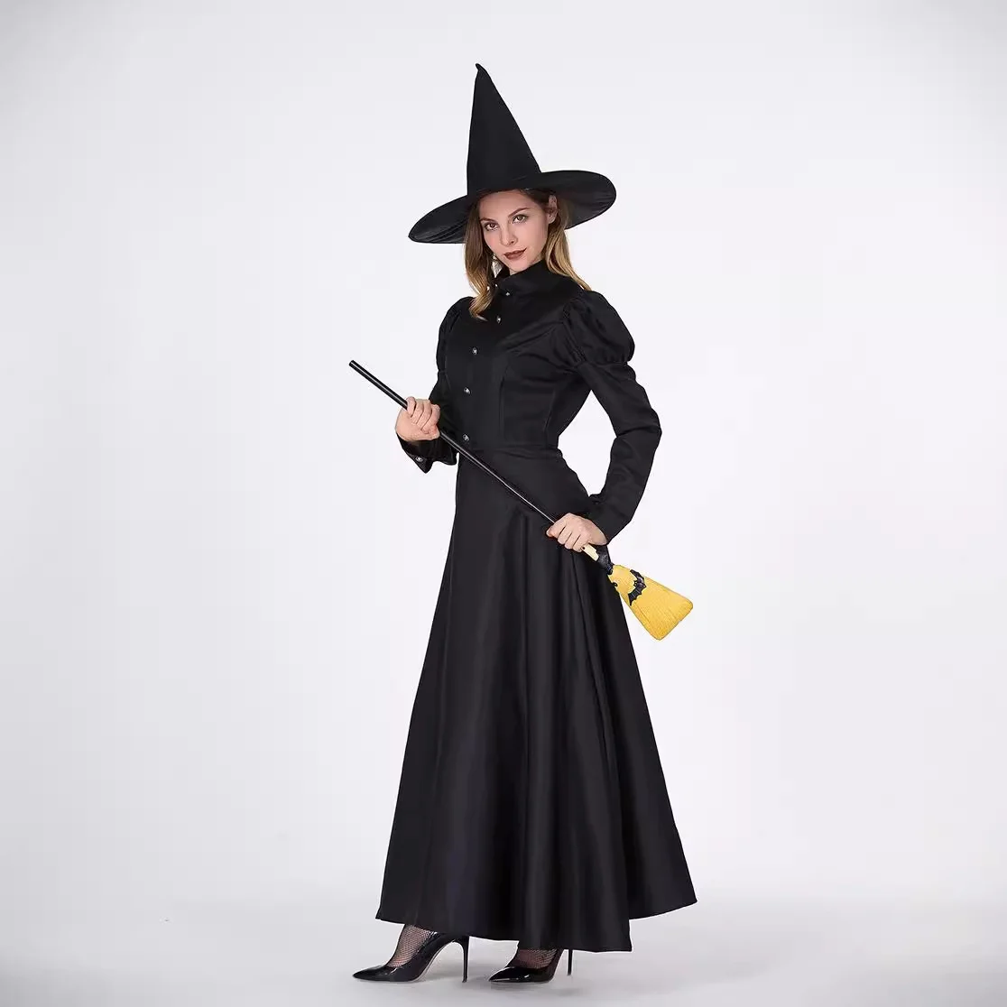 Nuevo Disfraz de Bruja Verde Salvaje para loween 2025, Actuación, Cosplay para Adultos, Disfraz de Bruja Nea, Traje Trad...