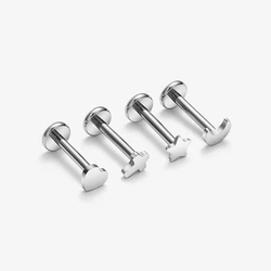 G23 Titanium Stud Cross Love Moon Star Four Simple Bridal Party Lovely Sweet Men And Women Piercing Jewelry Stud Gifts
