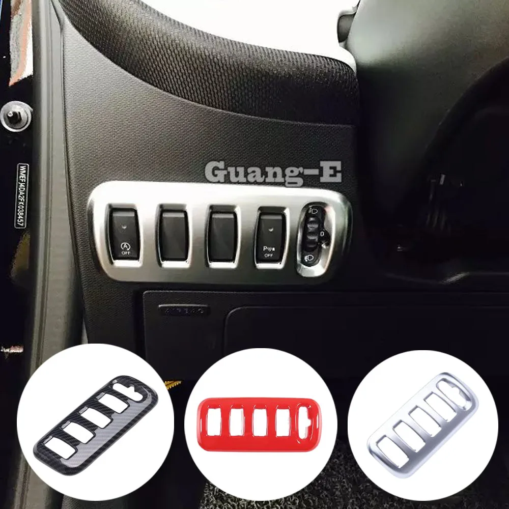 

Car Detector Stick Styling ABS Chrome Front Head Fog Light Switch Trim Frame Lamp For Benz Smart Fortwo 2015 2016 2017 2018 2019