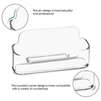 Transparent Plastic Business Card Holder, Acrylic Business Card Display Stand, 30-40 Business Cards 4