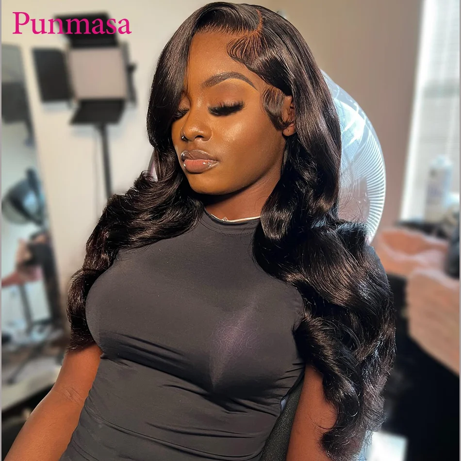 Ginger Orange Colored Body Wave 13x4 Wear To Go Wigs 200% 13x6 Lace Front Glueless Transparent Lace Human Hair Wig Punmasa