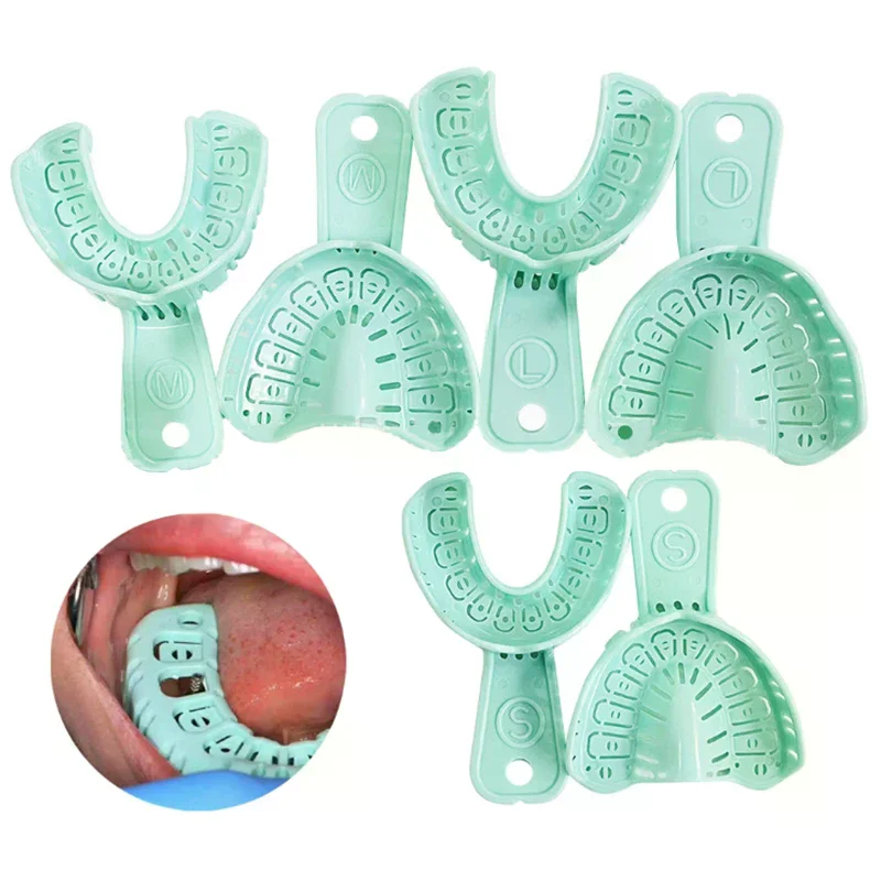 

6 шт./компл. S/M/L, пластиковый лоток для оттисков зубных имплантатов, съемный высокотемпературный пластиковый держатель для зубов, лотки для стоматолога