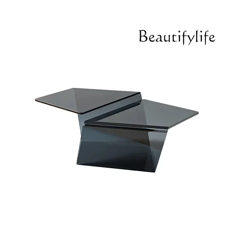 1 FTavolino da caffé in vetro Artisticco شخصية إبداعية أكريليكو Il tavolo da Tea per la casa di arte Modern dapat esse