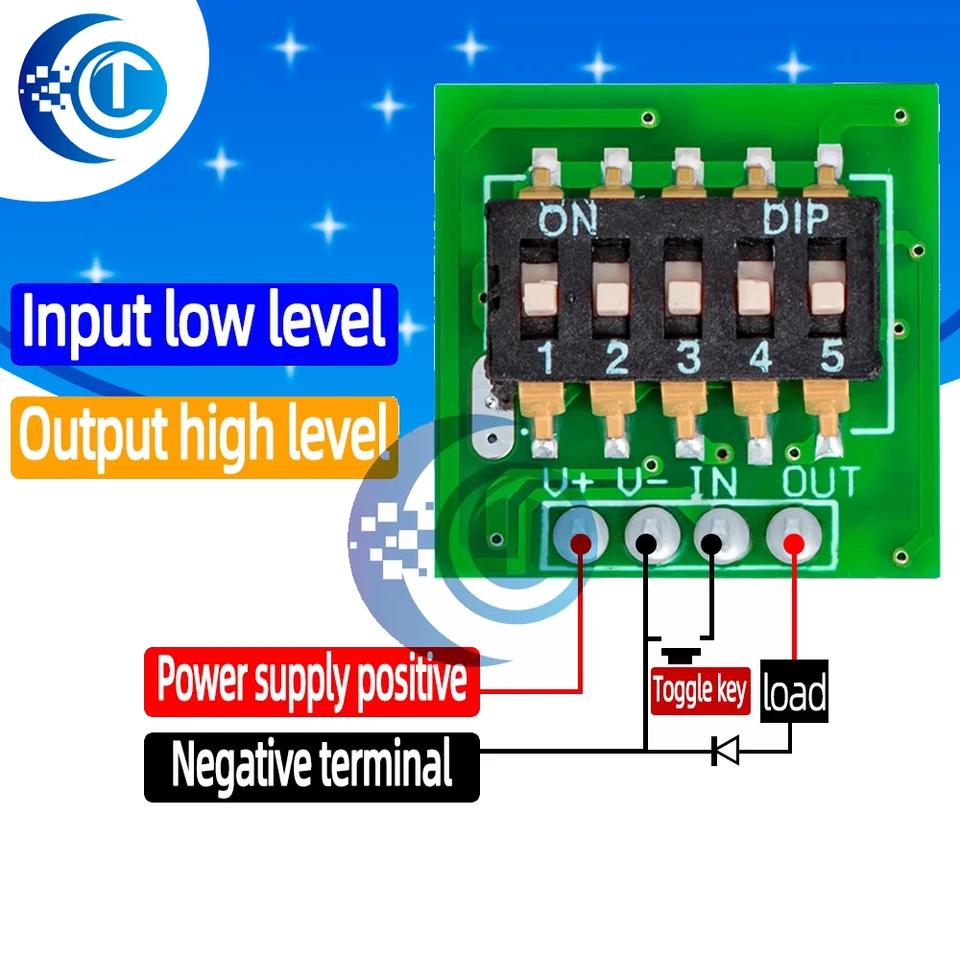 Timer Schalter Controller Platine, 10S 24H, verstellbares Verzögerungsmodul für //Timing Lampen, einstellbare Zeit, Timing, Ein /Aus Modul