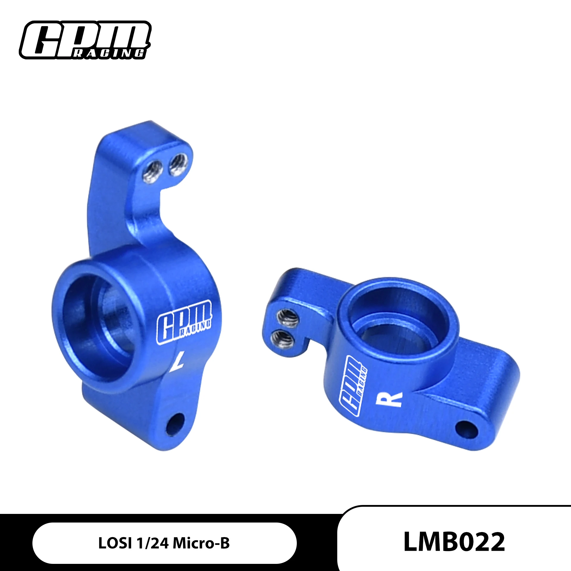 GPM 7075 Alloy Rear Hubs For LOS00007 LOSI 1/24 Micro-B / 1/28 Micro-T LOS-1982