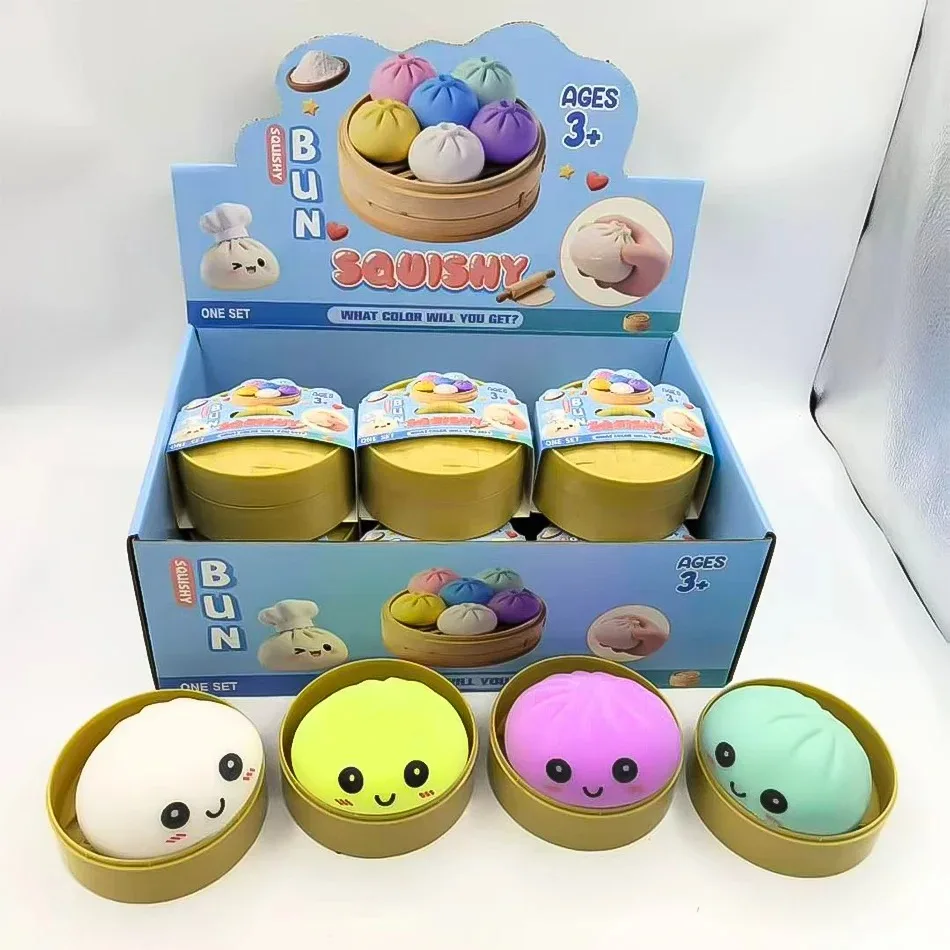 Simulation Flash Dumpling Pressure Ball Slow Rebound Soft Pinch Decompression Home Office Decorat Children Adults Birthday Gift view 4