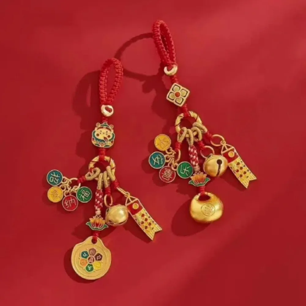 

Fashion Rope Hangings Chinese Style Keychain Phone Lanyard Jewelry Pendant Key Chains Bag Charm Good Luck Car Keyring Unisex