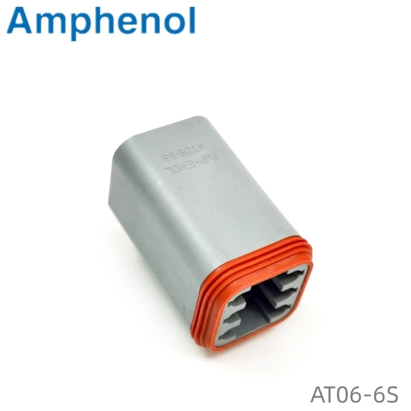 AT06-6S موصل طاقة أمفينول موصل السيارات ذكر، سلسلة AT، 6 اتجاهات، موصل سلك إلى سلك تركيب الأسلاك