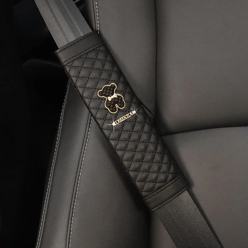 Car With Shoulder Protector, Cute Metal Alloy Bear, Car Interior Shoulder Protector, Car Interior Protective Cover
