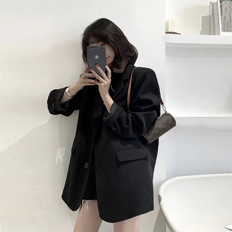 Setelan pakaian wanita, baju wanita putih 1 potong, Blazer musim semi jaket Formal kantor, pakaian kerja wanita bisnis, mode gadis, mantel longgar, pakaian gaun Prom