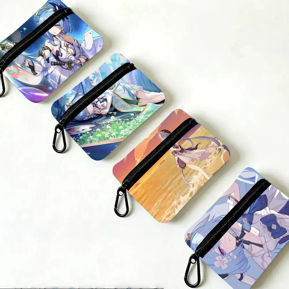Griseo Animated H-Honkai Impact 3rd Oxford Fabric Wallet With Zipper, Hanging Multifunctional Bag For Credit Cards, Keys, Coins
