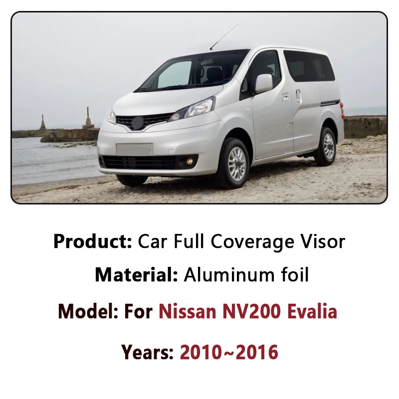 For Nissan NV200 Evalia Vanette 2010-2016 Car Sun Visor Window Sunscreen Stickers Heat insulation Reflector Sunshade Accessories