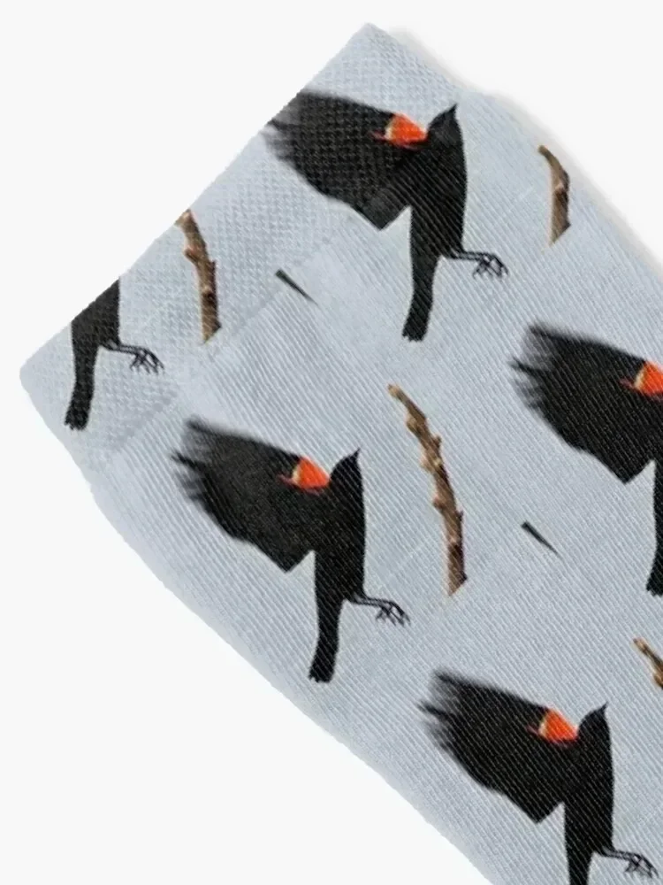 Fly high, dear Red winged blackbird By Yannis Lobaina Socks heated christmas stocking hip hop Stockings Socks Men's Women's