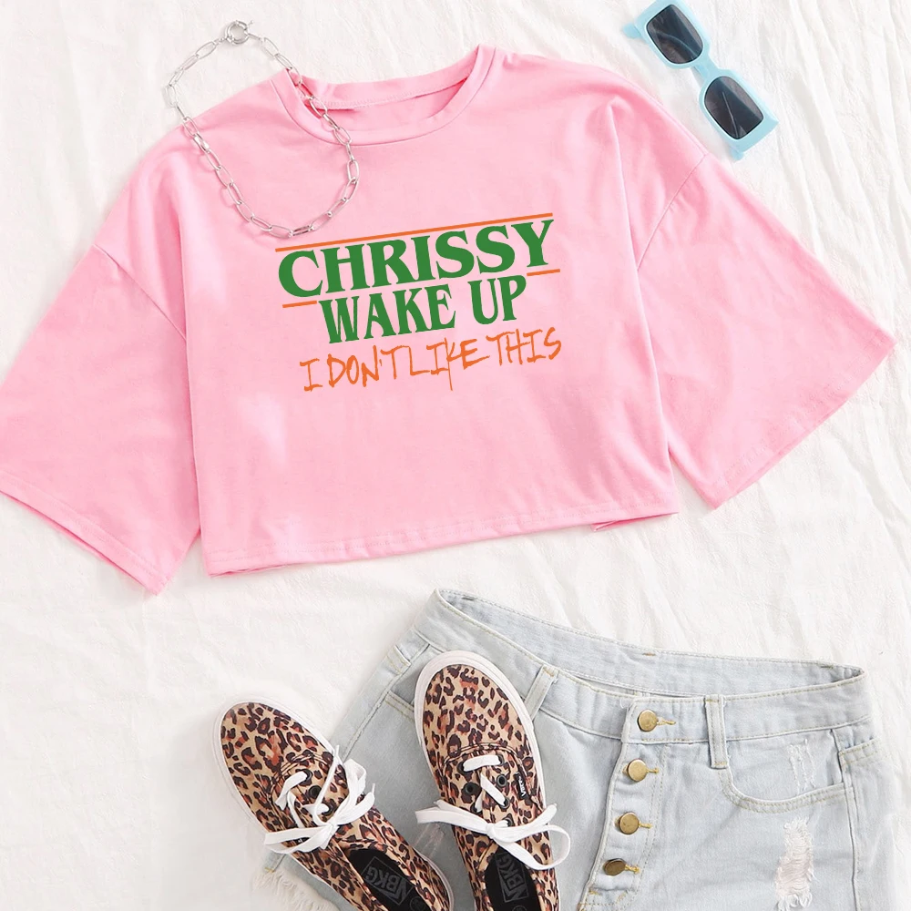 كريسي ويك اب أنا لا أحب هذا القمصان المحاصيل القمم س الرقبة قصيرة الأكمام Hellcheer تأثيري المحاصيل القمم #6