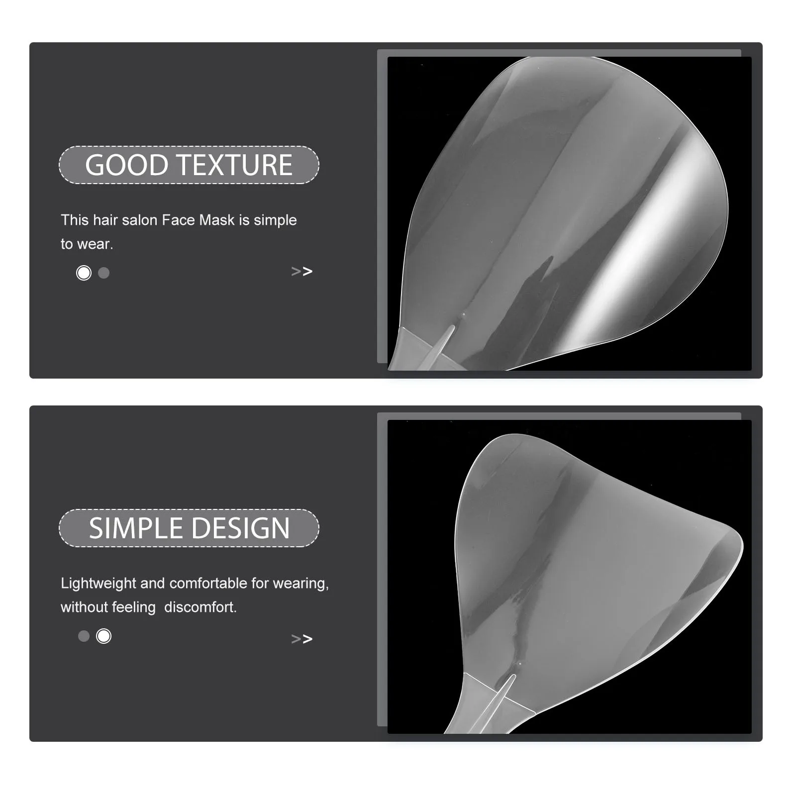 

Hair Salon Clear Plastic Face Mask Shield Lightweight Comfortable Hairspray Face Mask Cover Barber Hairdressing Haircut