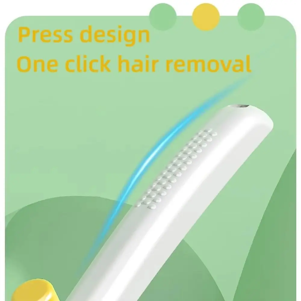 

Release Button Pet Hair Removal Comb Flat Pin Comb 360-Degree Rotating Head Dog Grooming Brush Detangling Comfortable