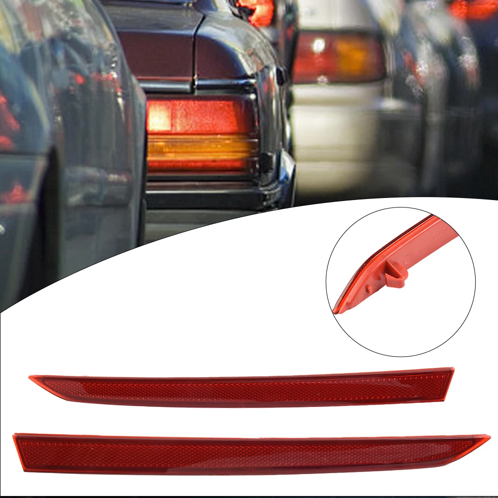 1Pair Car Rear Bumper Reflector Lamp Reflector Trim Fit For BMW 3-Series F30 F31 M Sport 12-17 Reflective Strips Accessories