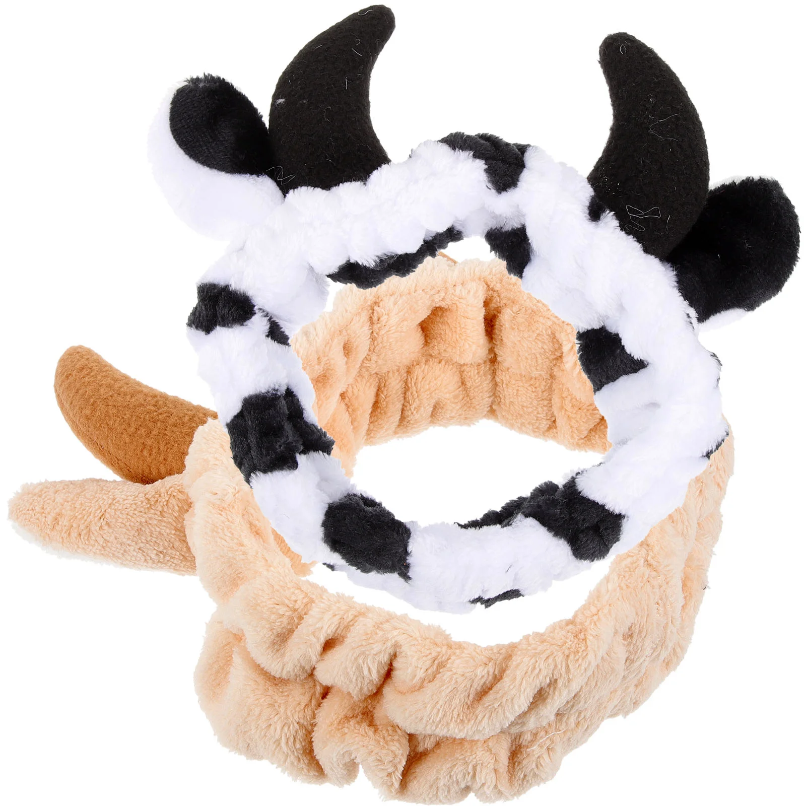 

2 Pcs Animal Face Wash and Hair Bundle Fixing Headband Women Makeup Snails Practical Spa for Washing Headbands Flannel