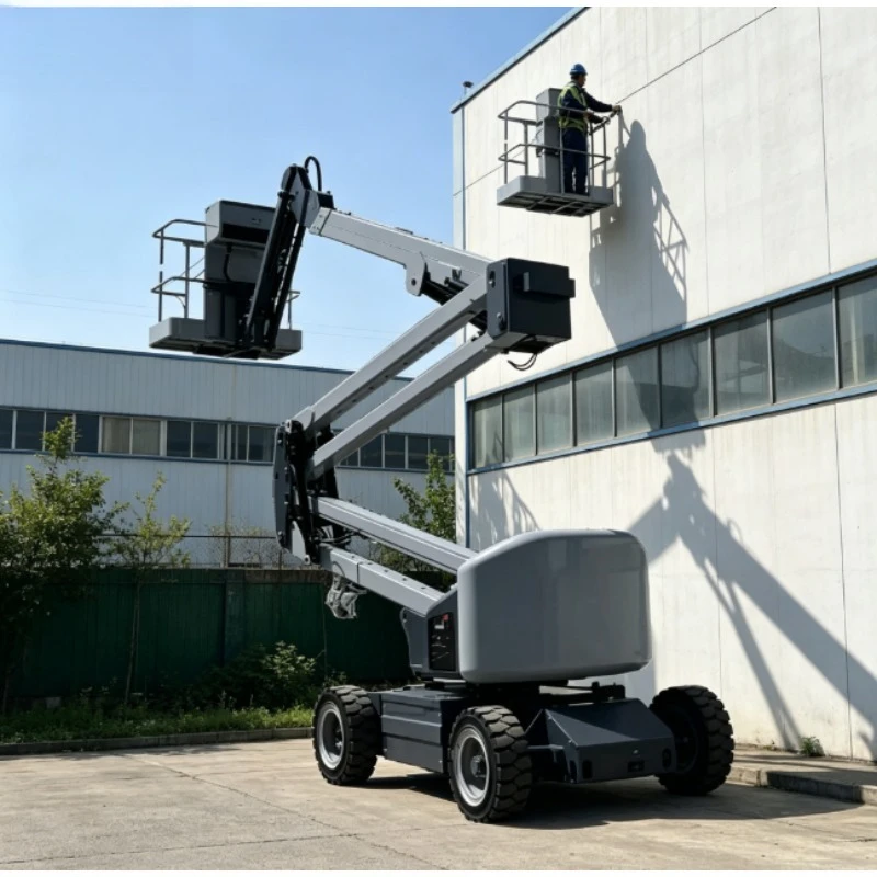 Customized Boom Man Lift New 16M Steel Aerial Work Lift Articulated Man Boom Lifter Hydraulic Platform with Chain Sling