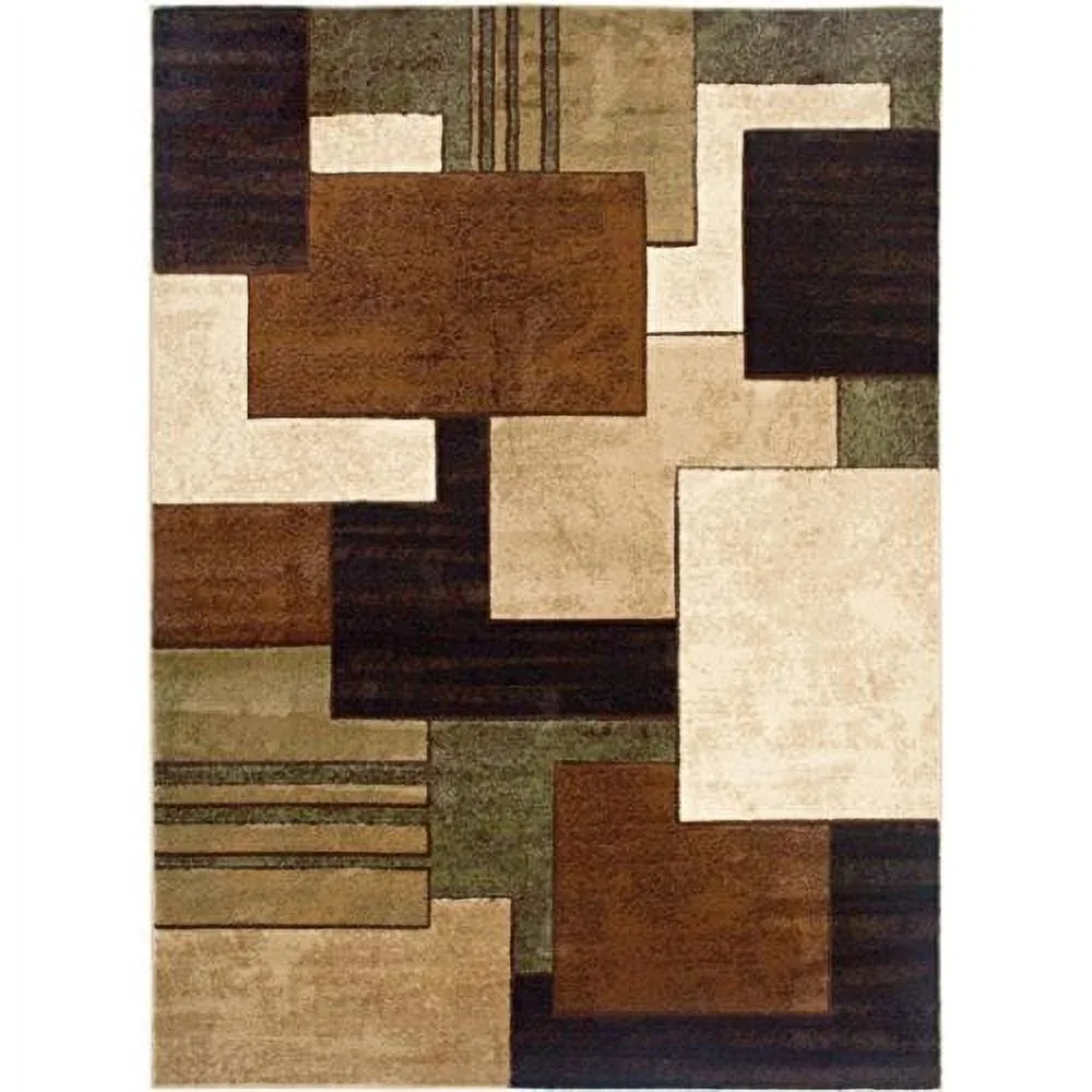 

Tribeca Mason Contemporary Geometric Area Rug, Brown/Green, 7'10x10'6