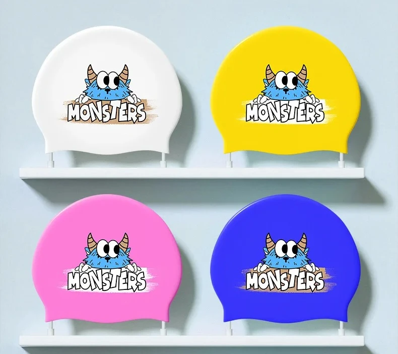 

Waterproof Swim Caps for Kids, Silicone Swimming Cap , Boys Girls Bathing Cap for Long Hair, Pool Beach Swim Accessories