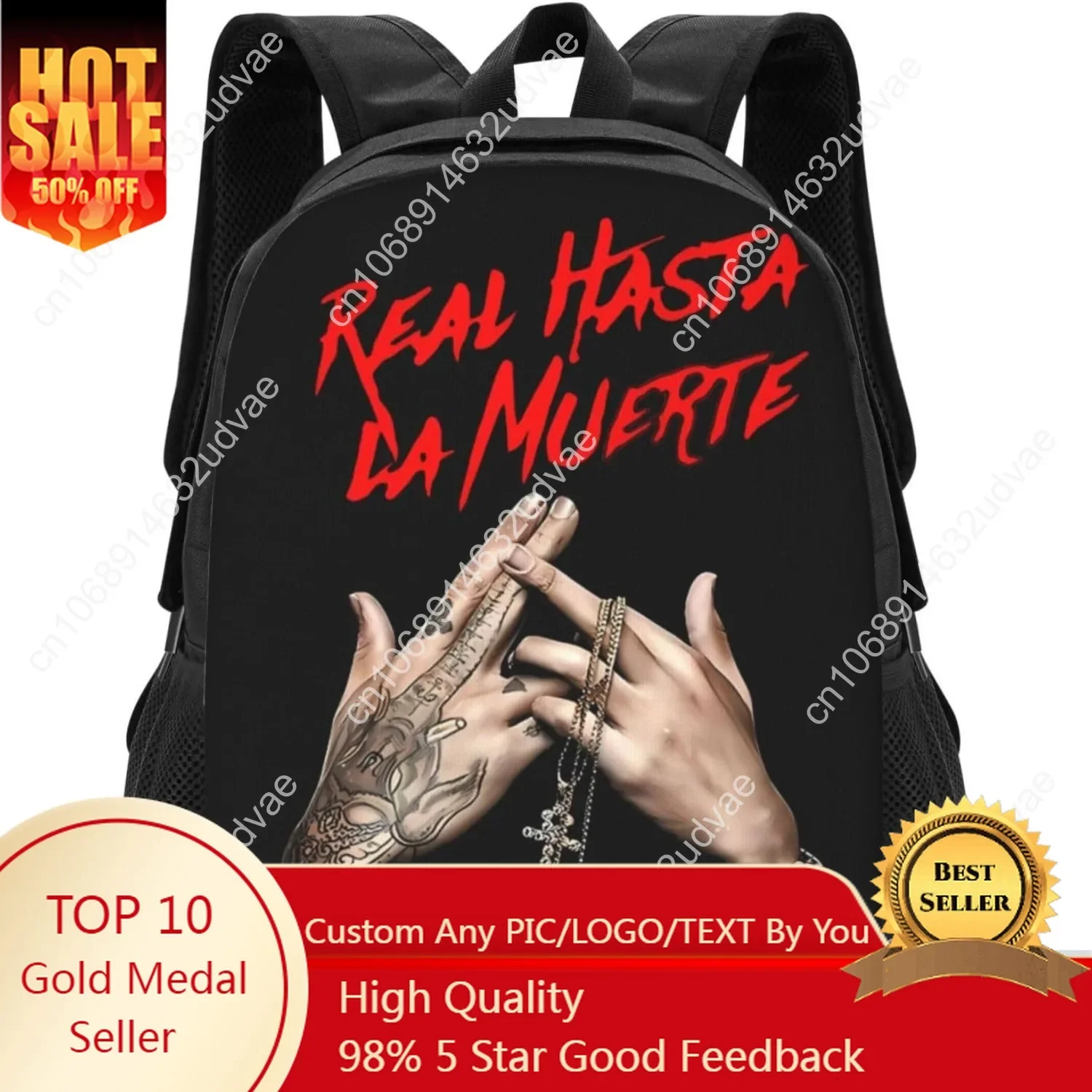 Anuel Music AA Backpack Laptop Bag Durable Large Capacity Fashion backpack Travel Bag