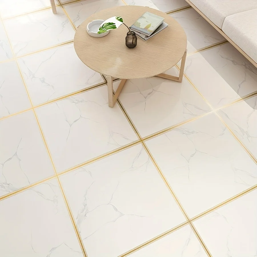 1 roll of ceramic tile gap gold tape 5M anti mold self-adhesive gap sealing foil strip wall tile floor sticker home decoration