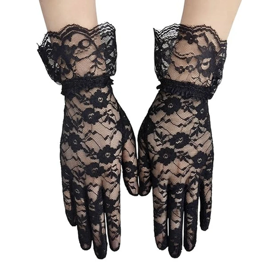 Guantes De Novia elegantes, Guantes cortos De encaje para dedos, Guantes Blancos, Guantes De Novia para novia, Guantes para dedos, Vestidos De Novia 2025