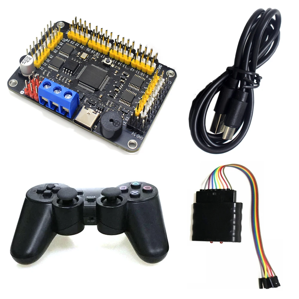 32 Channel Servo Control Board Robot Control Board Servo Controller for Windows for Mac DIY Kit with Ps2 Handle RC OR PC Control