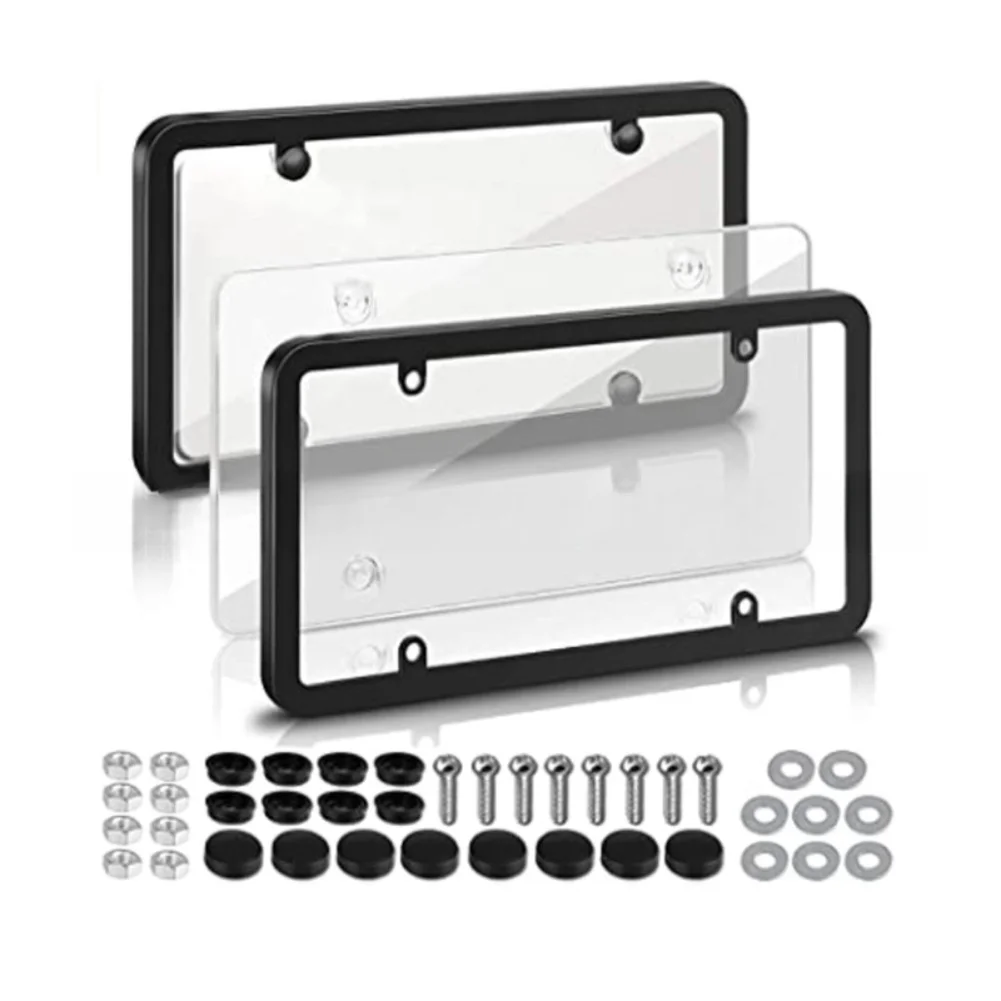 

License Plate Protector Unbreakable License Plate Shields Tag Holder For American License Plate Frames Rust-proof Exterior Parts