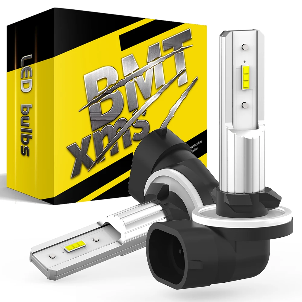 

BMTxms 2x Fanless 6000LM H27W 881 H27W2 Led Fog Light For Ssangyong Kyron 2005 Actyon 2006 2007 2008 2009 Korando 2010 2011 2012