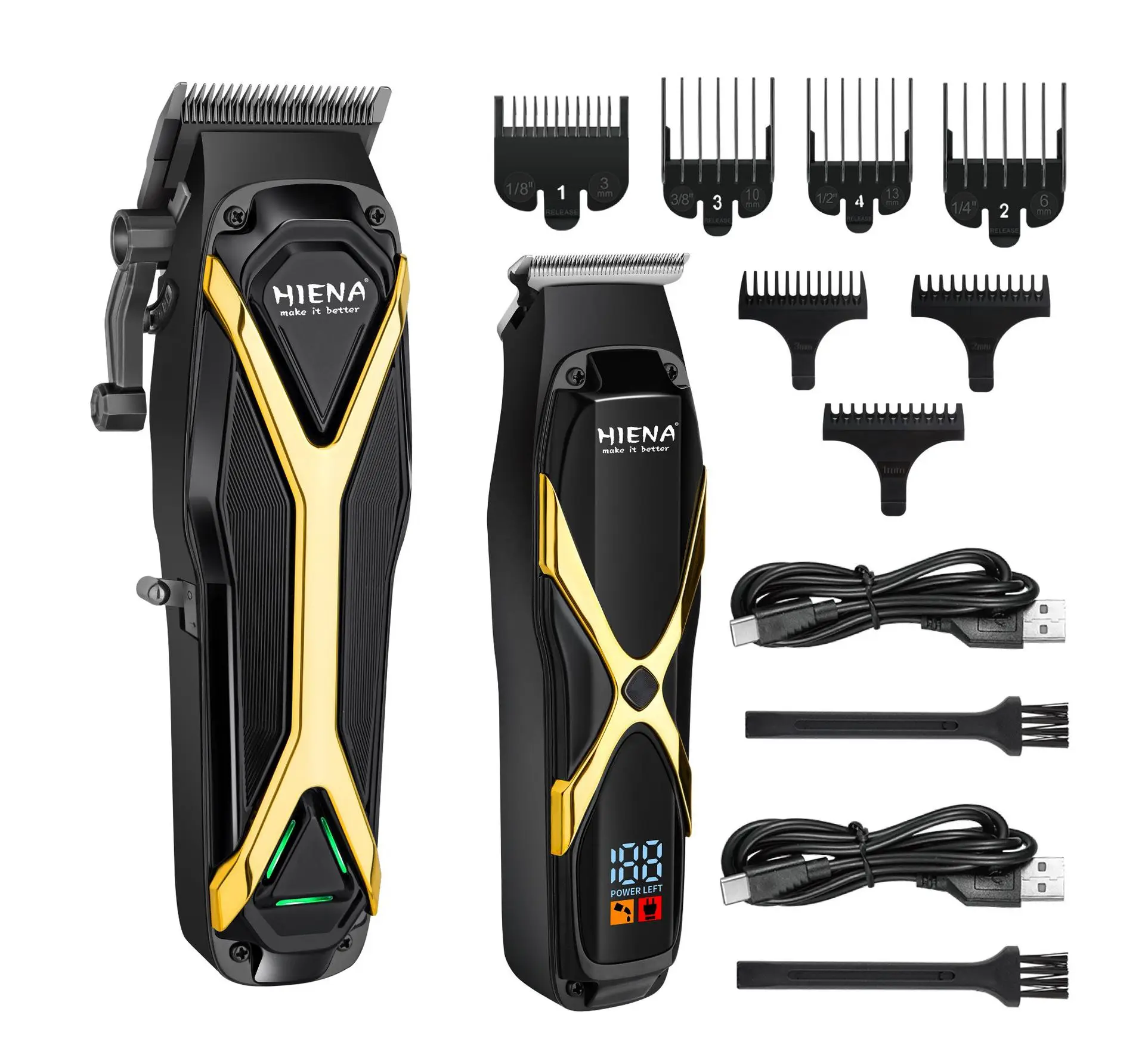 

New LED Hair Clipper Kit Cordless High Power Electric Hair Trimmer Barber Shop Professional Hair Cutting Machine Beard Shavers