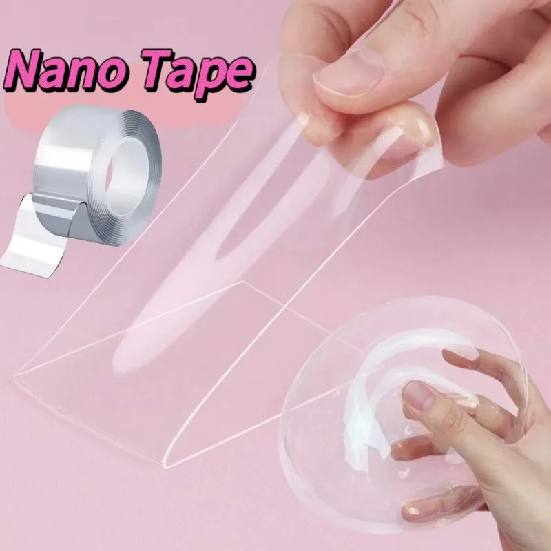 1/2/3/5M Nano Tape Double Sided Tape Transparent No Trace Reusable Waterproof Adhesive Tapes Cleanable Home Tapes