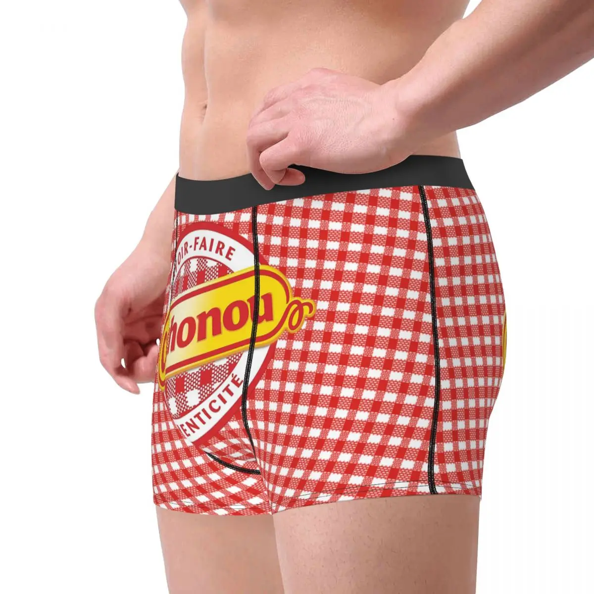 Boxer Cochonou Imprimé Logo pour Homme, Sous-Vêtements Respirants, Qualité Supérieure, Cadeau d\'urgence, 402