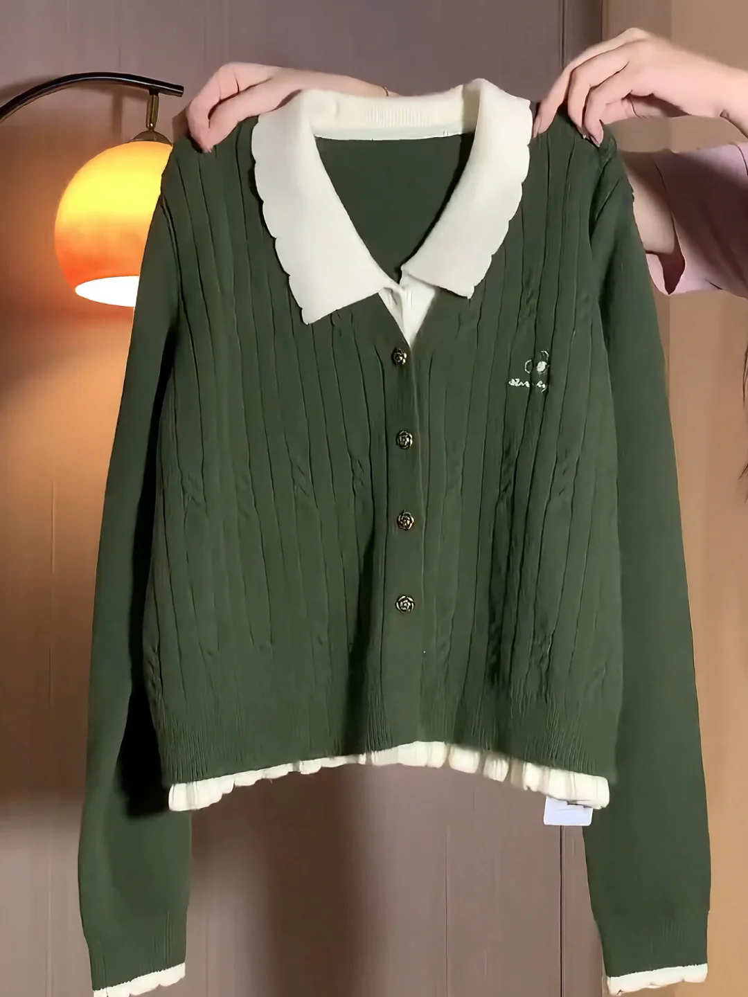 

Осенне-зимний вязаный свитер больших размеров Long Sve Color Blo Korean Sle Fake, двухсекционный открытый кардиган, топ для больших размеров W...