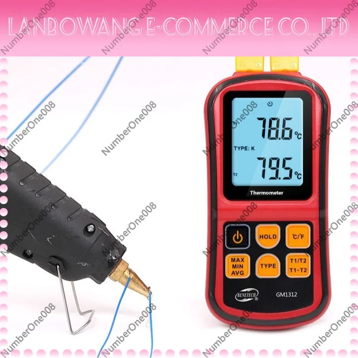 GM1312 Contact Thermometer Portable Digital Thermocouple Temperature Measuring Tester