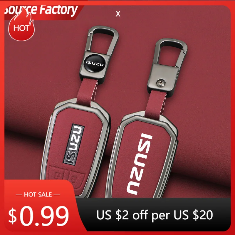 

Car Stickers Zinc Alloy Car Key Case Cover Shell Holder For Isuzu D-max Mu-x Mux Truck DMax 2015 2016 2017 2018 2019 2020 P