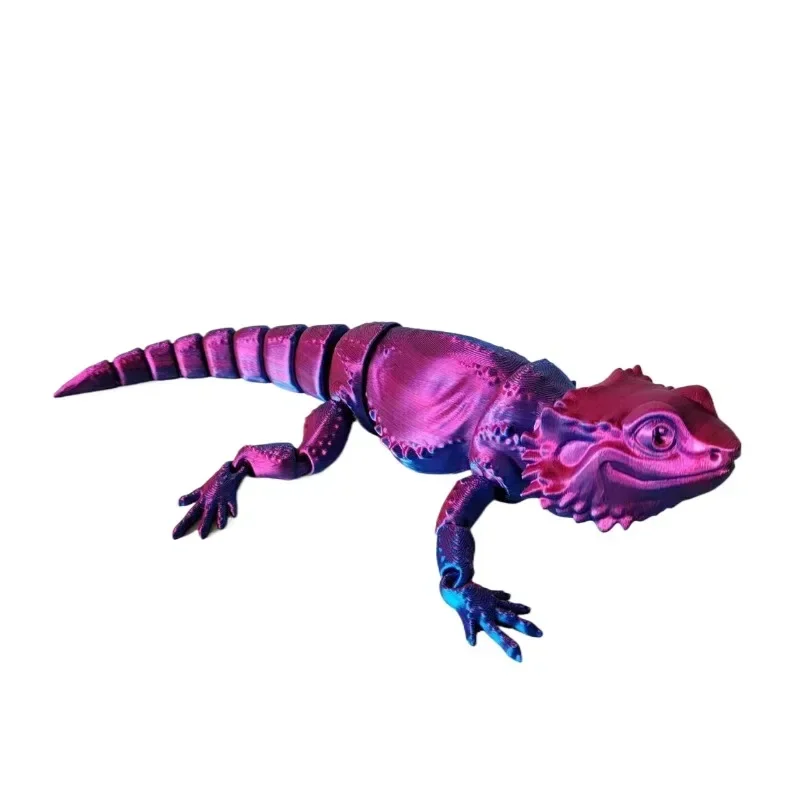 3D Print Chameleon Crawling Lizard Model Children\'s Small Toys 3D Print Gradient Color Jewelry Hobbyist Model