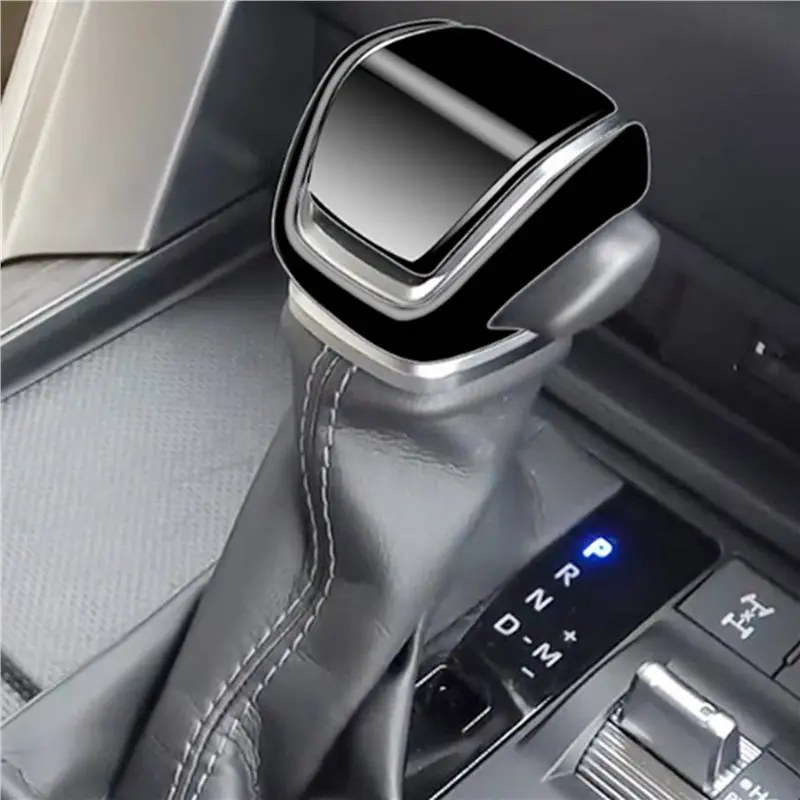A60E-5X Car Gear Shift Knob Head Cover Trim For Toyota Land Cruiser 250 2023+ RHD Car Interior Accessories Bright Black
