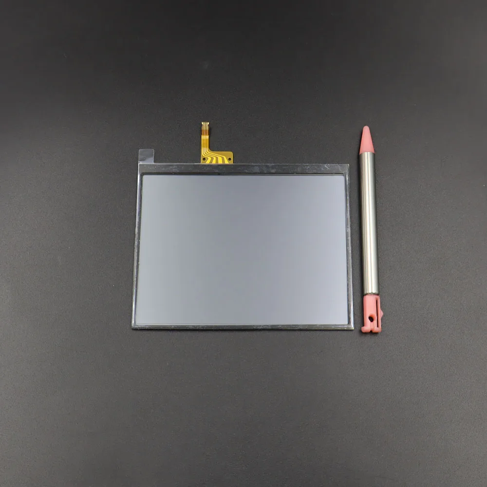 1 Juego de Panel de pantalla táctil de cristal digitalizador para consola de juegos Nintend 3DS 3DS XL LL con lápiz óptico retráctil de Metal y plástico