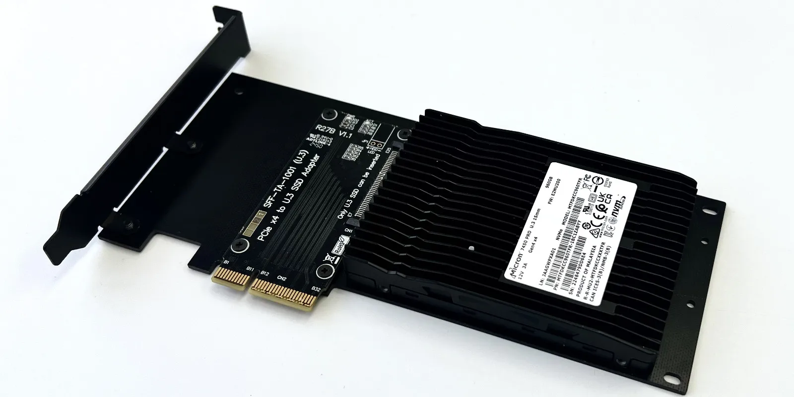 ADT PCIe 5.0 X4 zu U.2 SFF-8639 / U.3 SFF-TA-1001 / E1.S E3.S SFF-TA-1002 Adapterkarte PCI-E Gen5 X4 zu U.2 U.3 SSD-Erweiterung – Detail 11