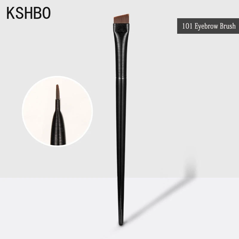 KSHBO 5Pcs/set Professional Eye Makeup Brushes Black Flat Eyeliner Brush Eyebrow Application Lip Makeup Brush Eye Makeup Tools